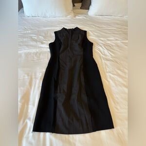 Elie Tahari Black and Gray Midi Dress